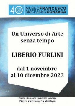 Locandina della mostra di Liberio Furlini al museo Francesco Gonzaga di Mantova
